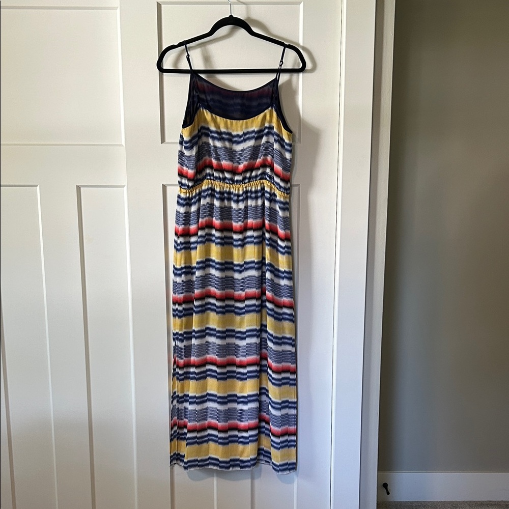 Vince Camuto Blue and Yellow Striped Maxi Dress - Picture 3 of 5